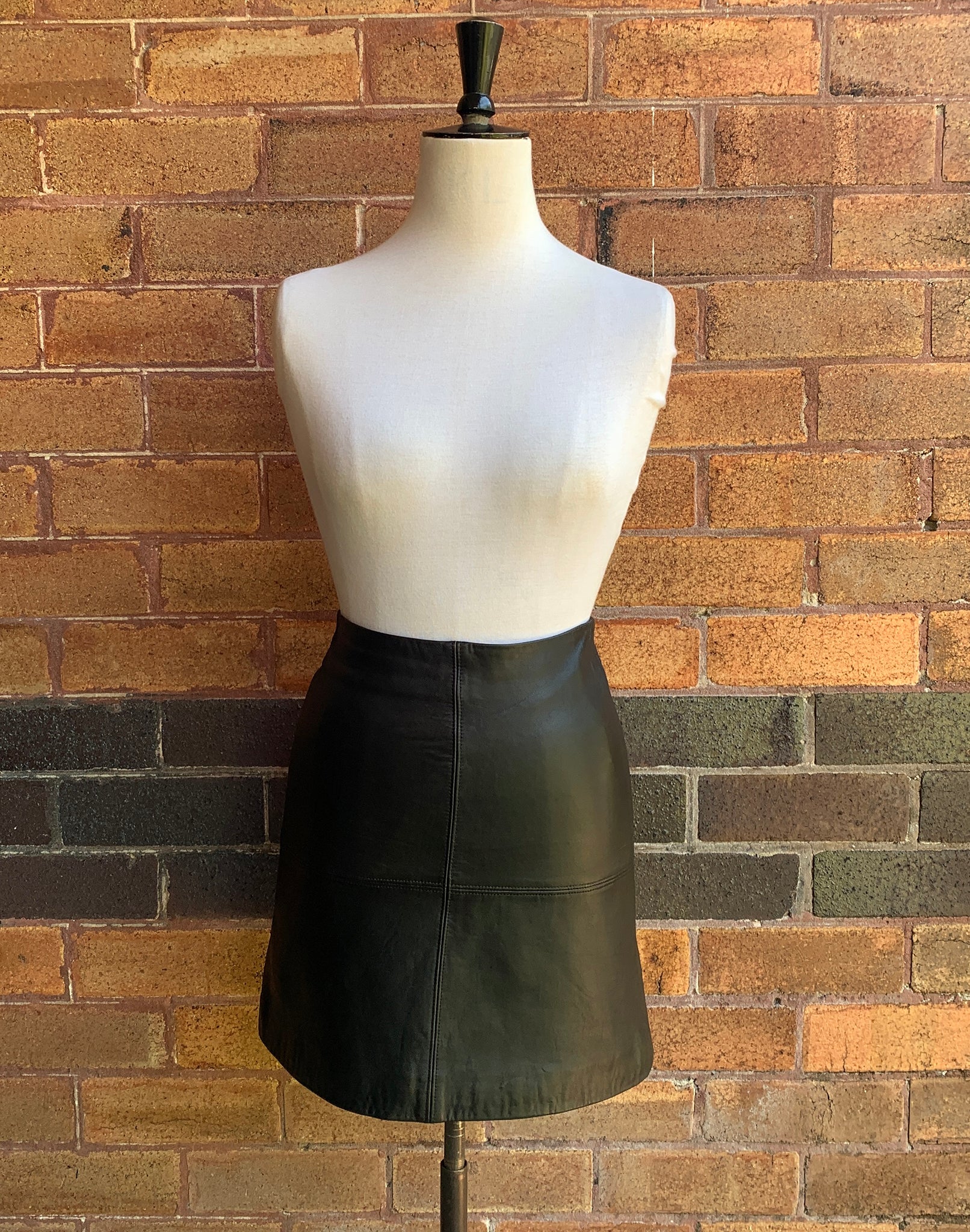 Kookai Y2K Black Leather Mini Skirt - Size XS / S