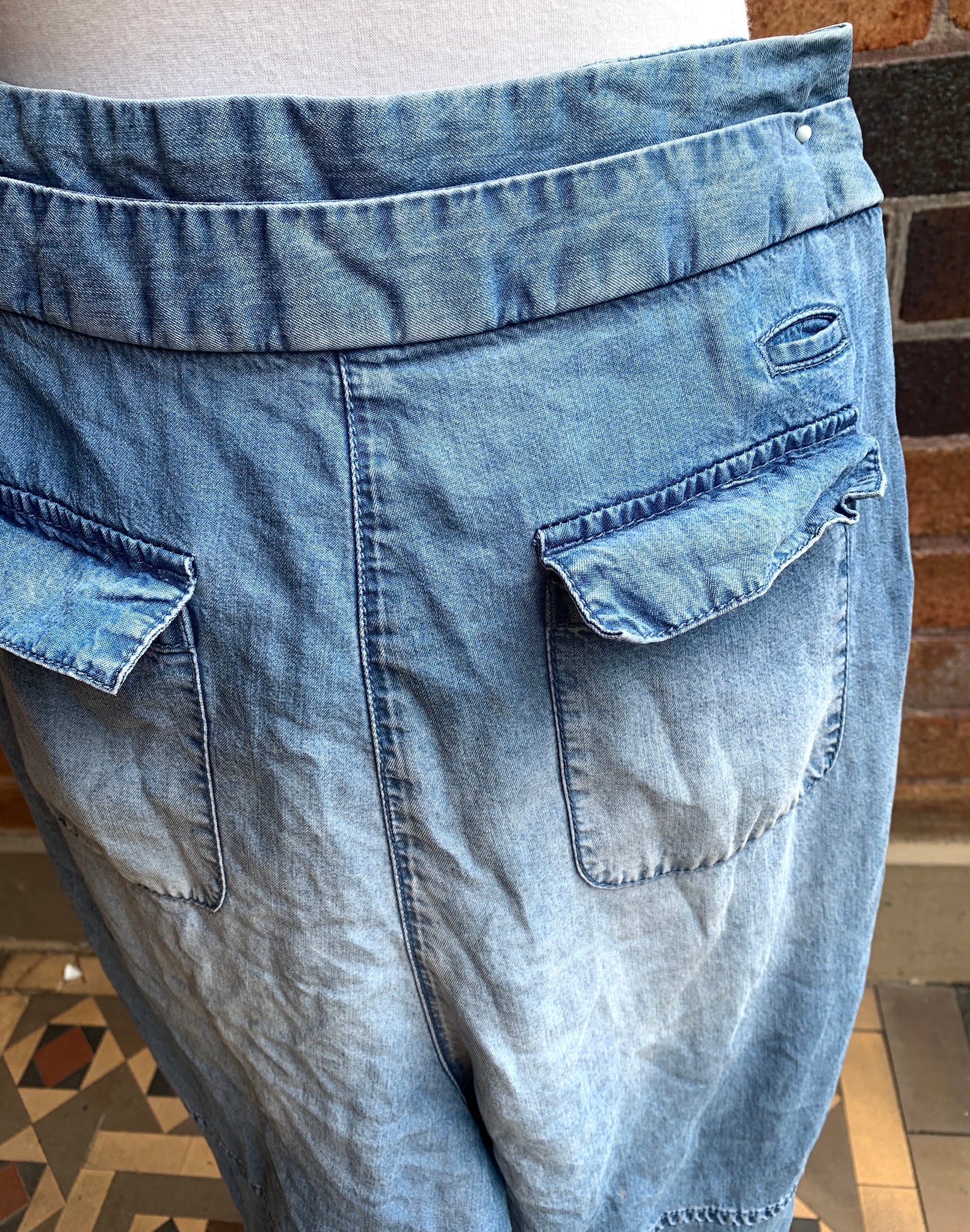 Sass & Bide Y2K Light Denim Drop Crotch Pant - Size XS