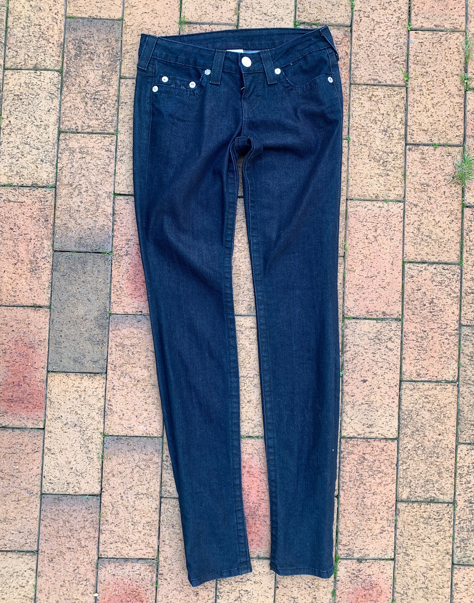 True Religion Dark Skinny Jeans Size 26 XS/S Y2K