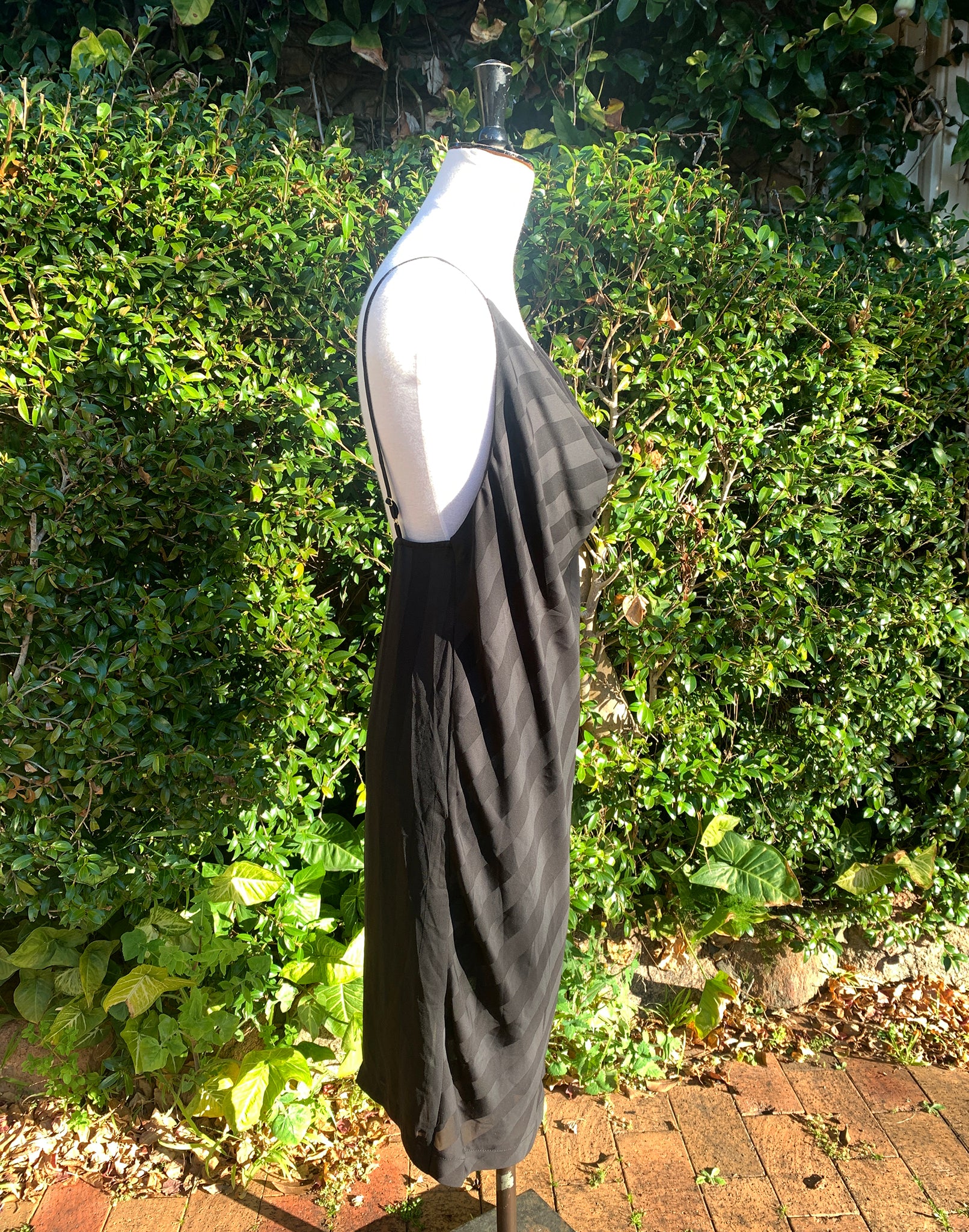 Shona Joy Black Satin Slip Dress Size XS / S BNWT