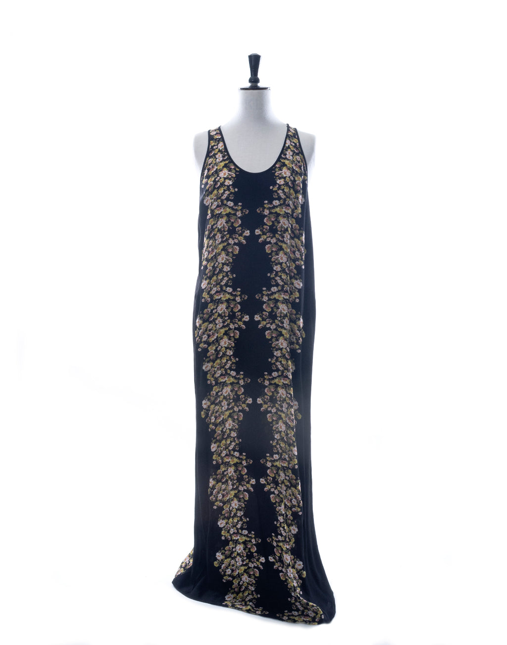 Vintage 00's Black Floral Racerback Maxi Dress - Size S / M