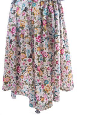 Unique Vintage 1950's Style Floral Halter Dress - Size 16