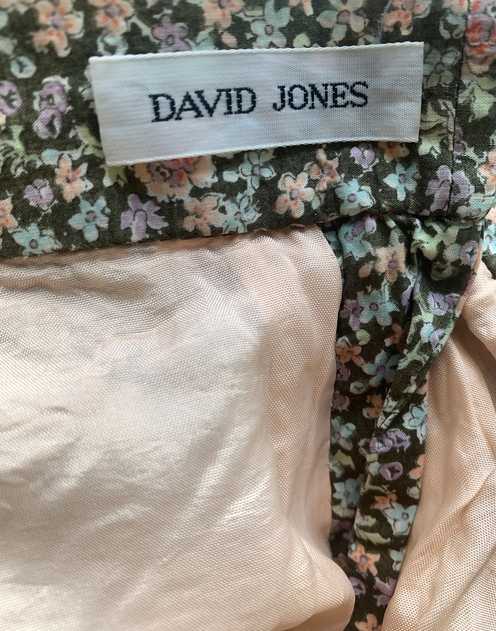 David Jones Vintage 70's Pale Floral Twin Set