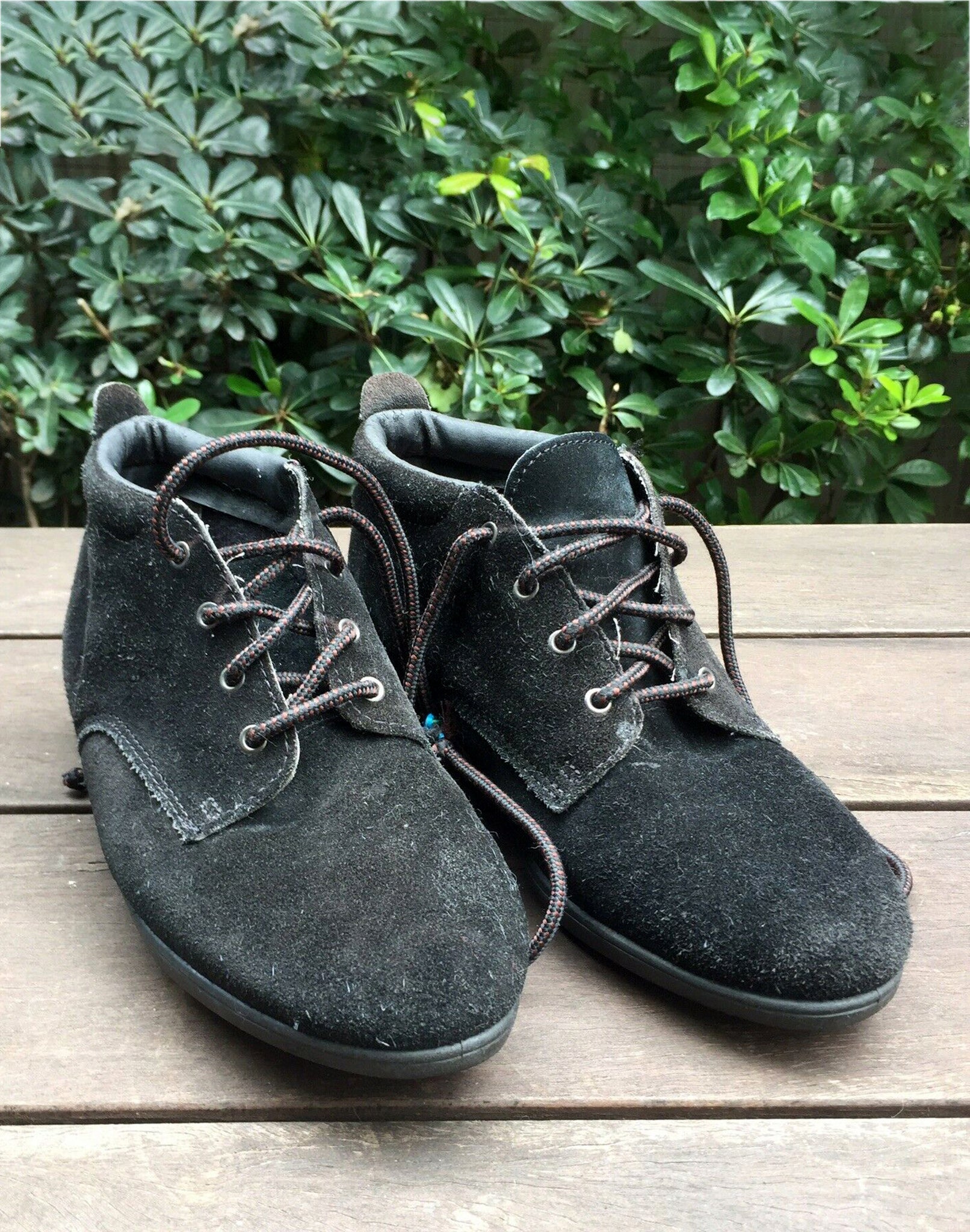 Vintage 90's Black Suede Airstep Ankle Boots - Size 7