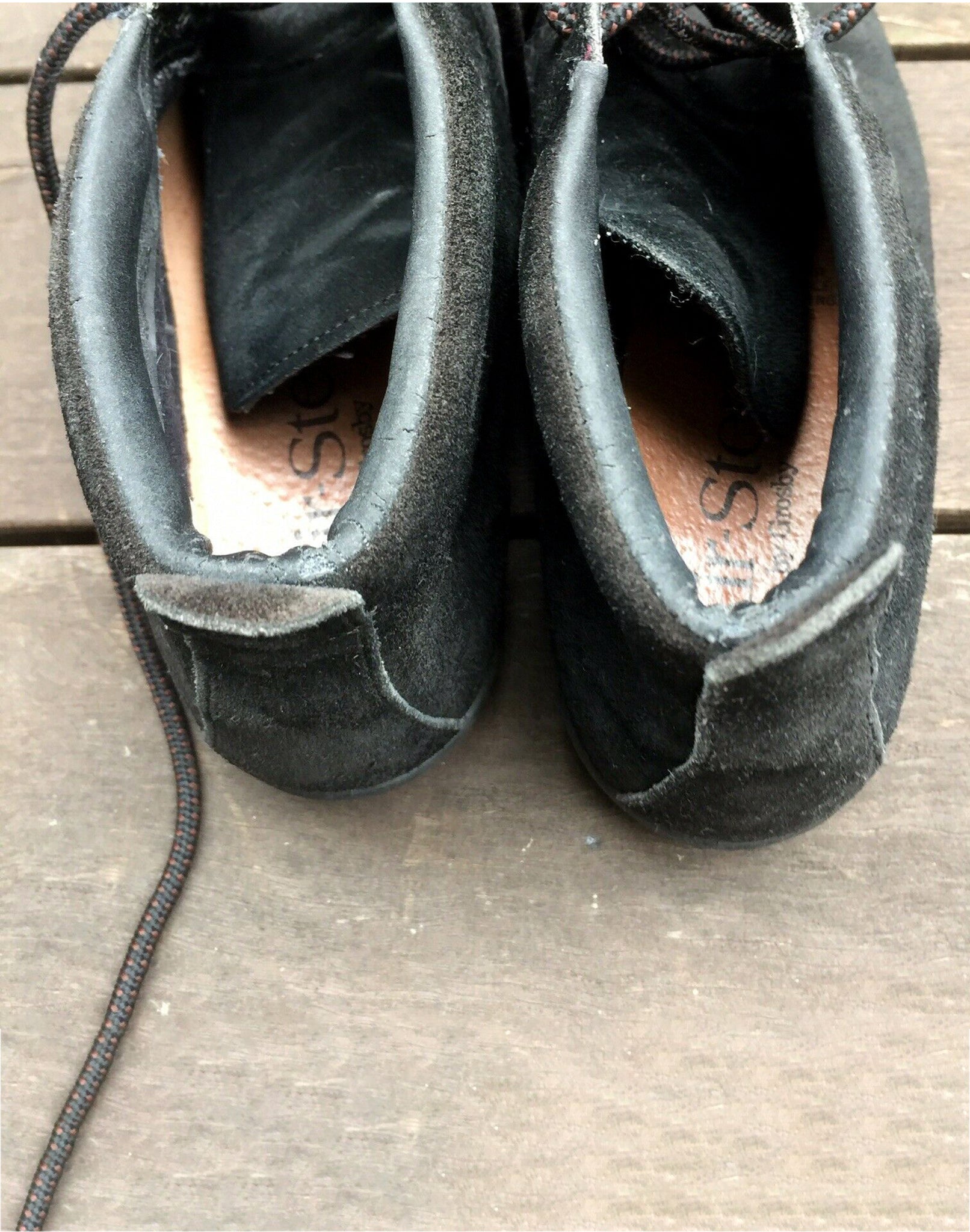 Vintage 90's Black Suede Airstep Ankle Boots - Size 7
