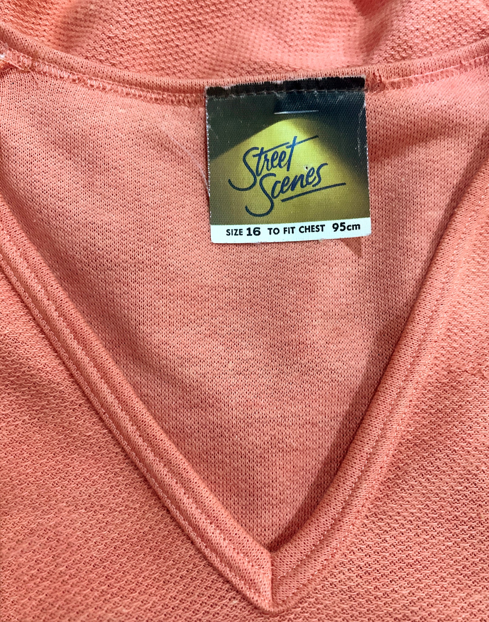 Vintage 80's Peachy Orange Sport Top - Size M / L