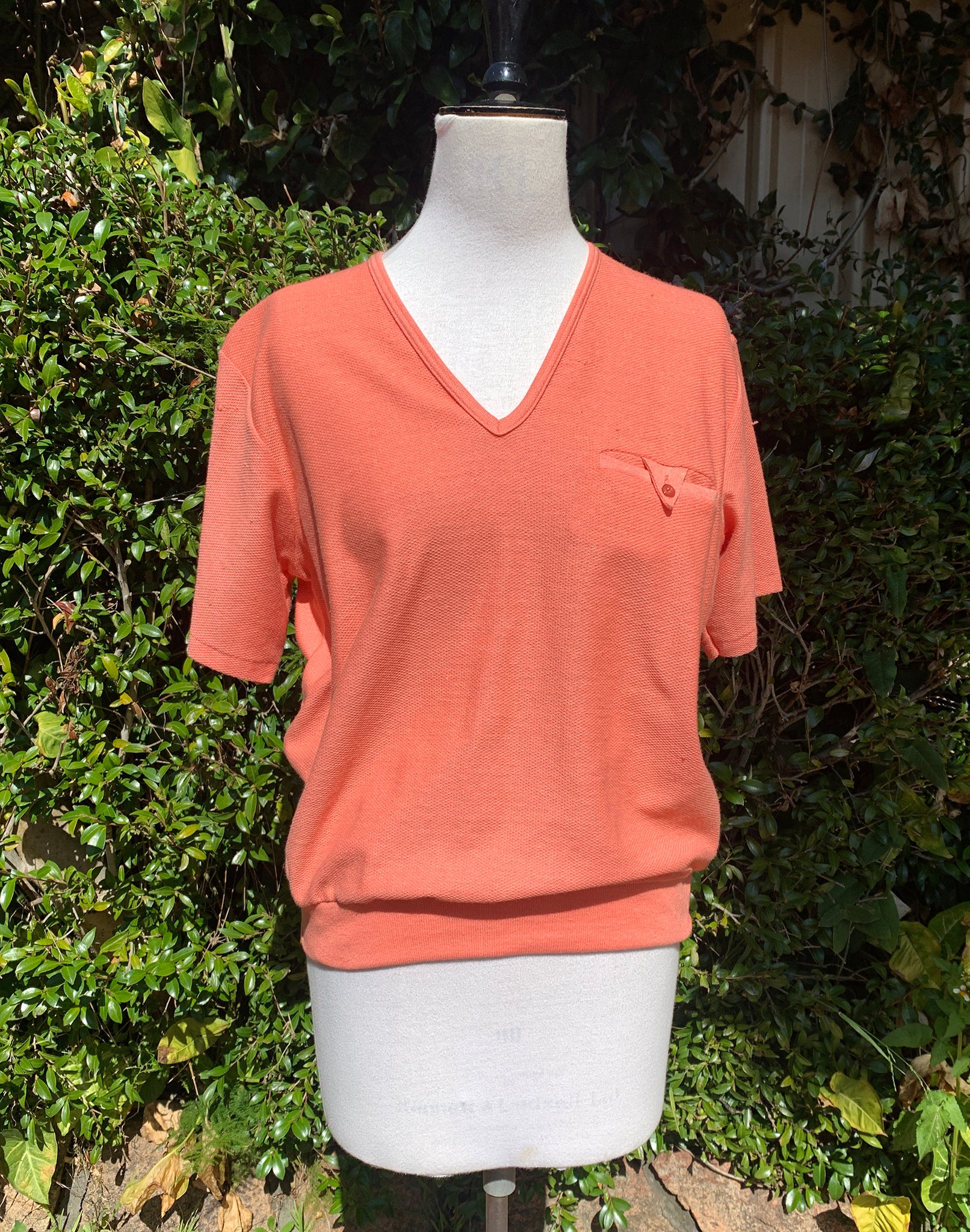 Vintage 80's Peachy Orange Sport Top - Size M / L