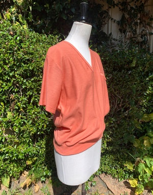 Vintage 80's Peachy Orange Sport Top - Size M / L