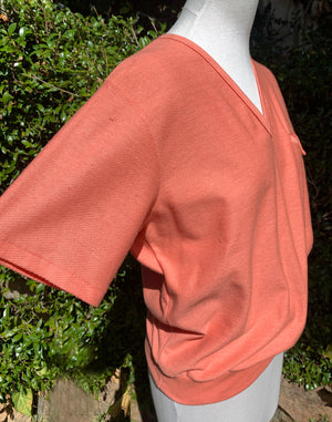 Vintage 80's Peachy Orange Sport Top - Size M / L