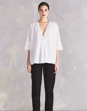 Kowtow White Cotton Sail Shirt - Size XS