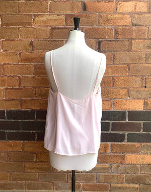 Vintage Bardot Pink Camisole Top - Size M