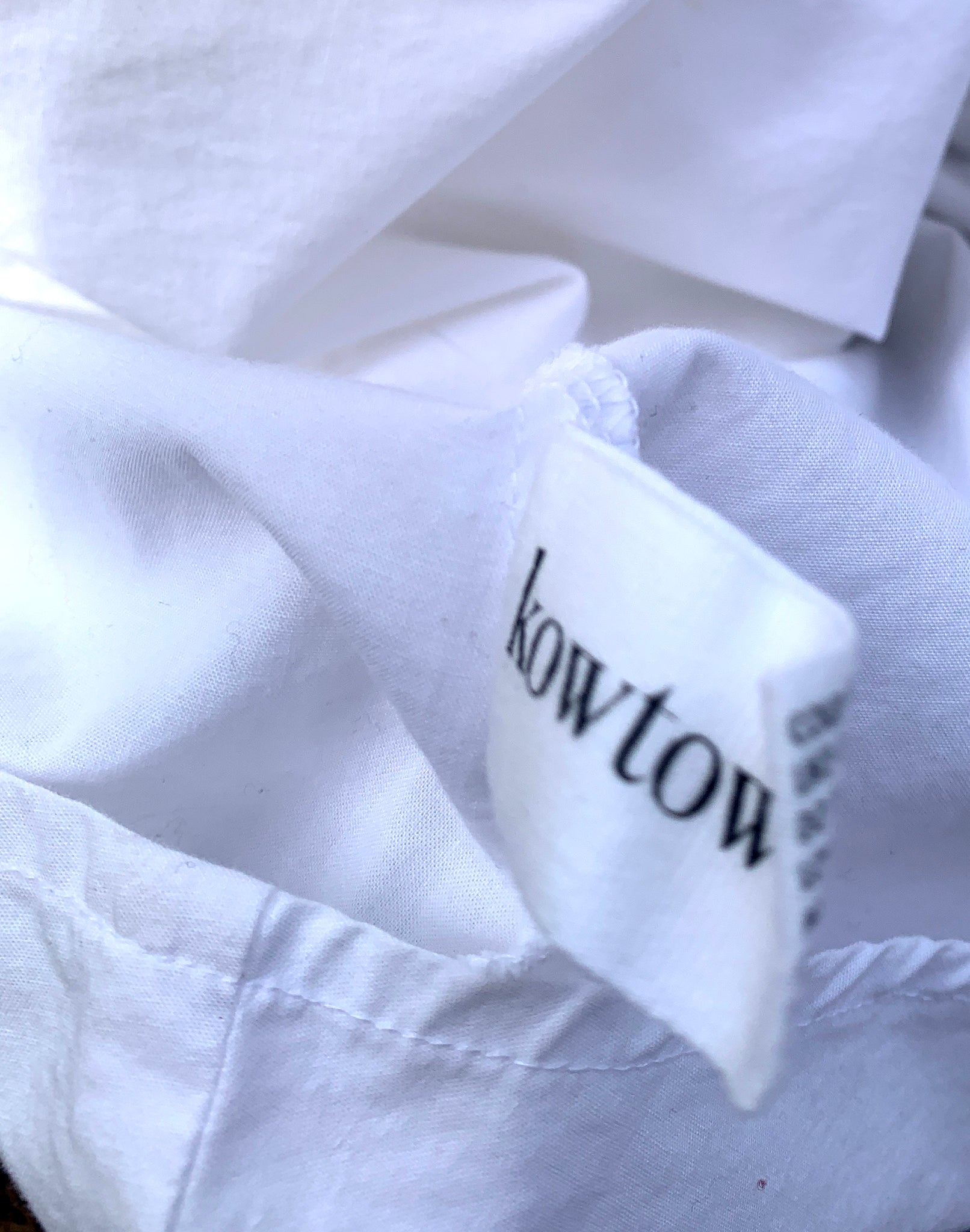 Kowtow White Cotton Sail Shirt - Size XS