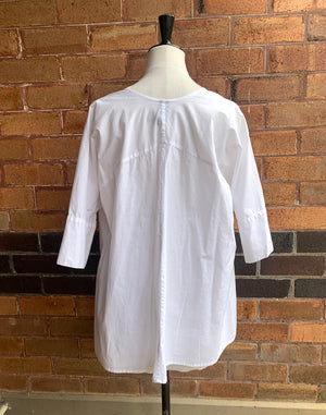 Kowtow White Cotton Sail Shirt - Size XS