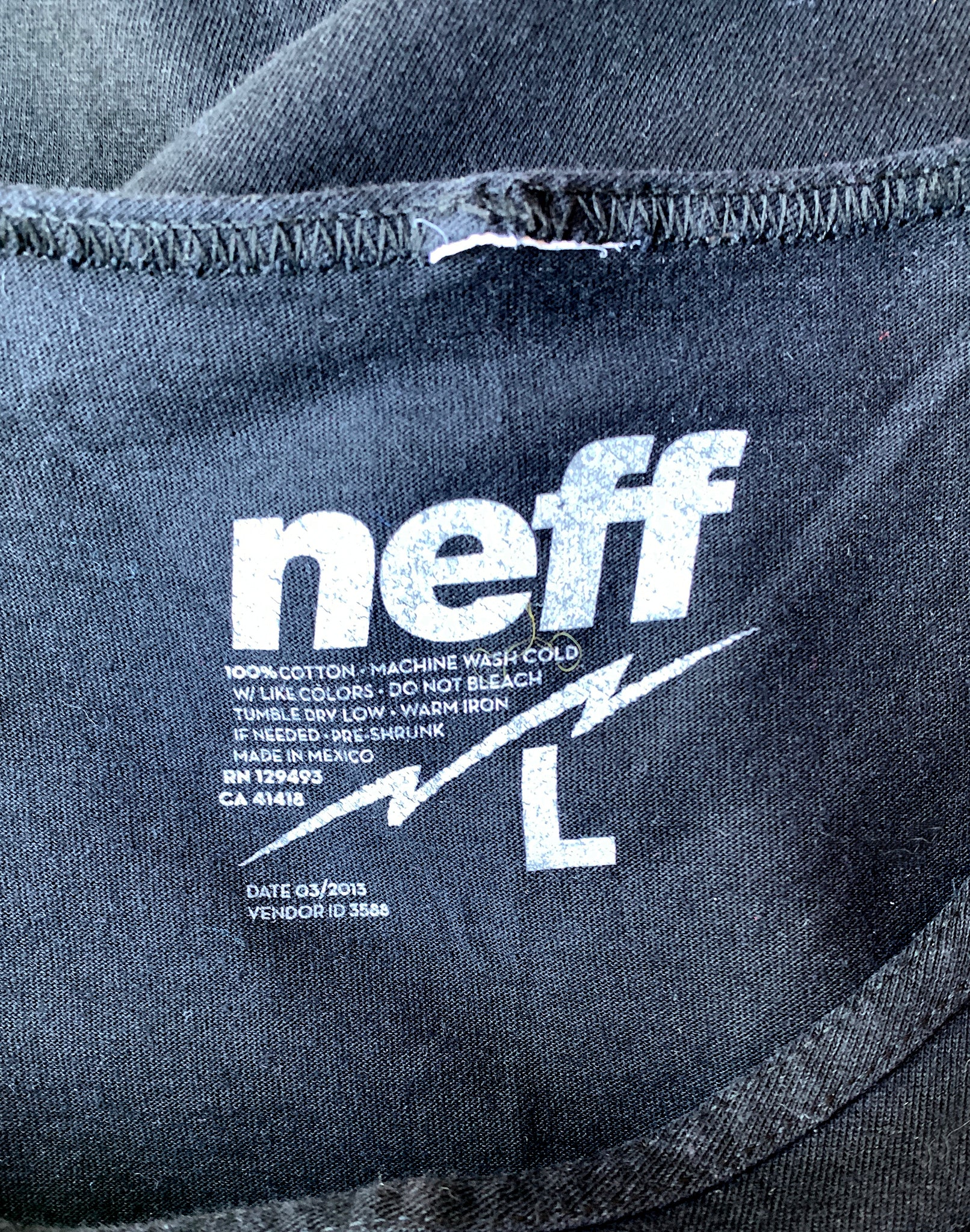 Neff Y2K Unisex 80's Face Singlet Black - Size L