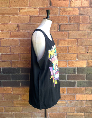 Neff Y2K Unisex 80's Face Singlet Black - Size L