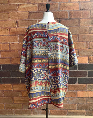 Vintage 80's Oversize Tribal Top - Size L / XL