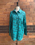 Vintage 80's Katies Turquoise Front Shirt - Size M/L