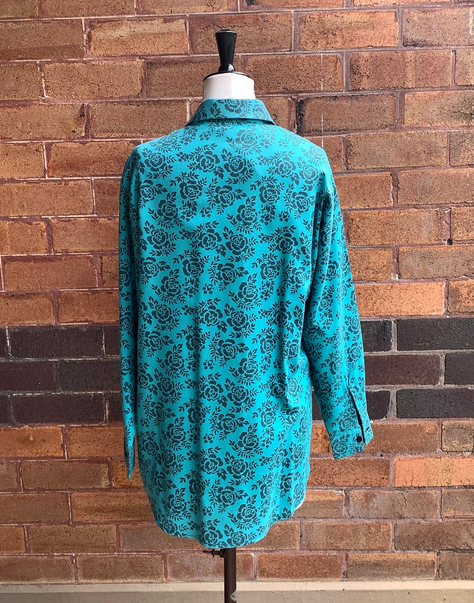 Vintage 80's Katies Turquoise Front Shirt - Size M/L