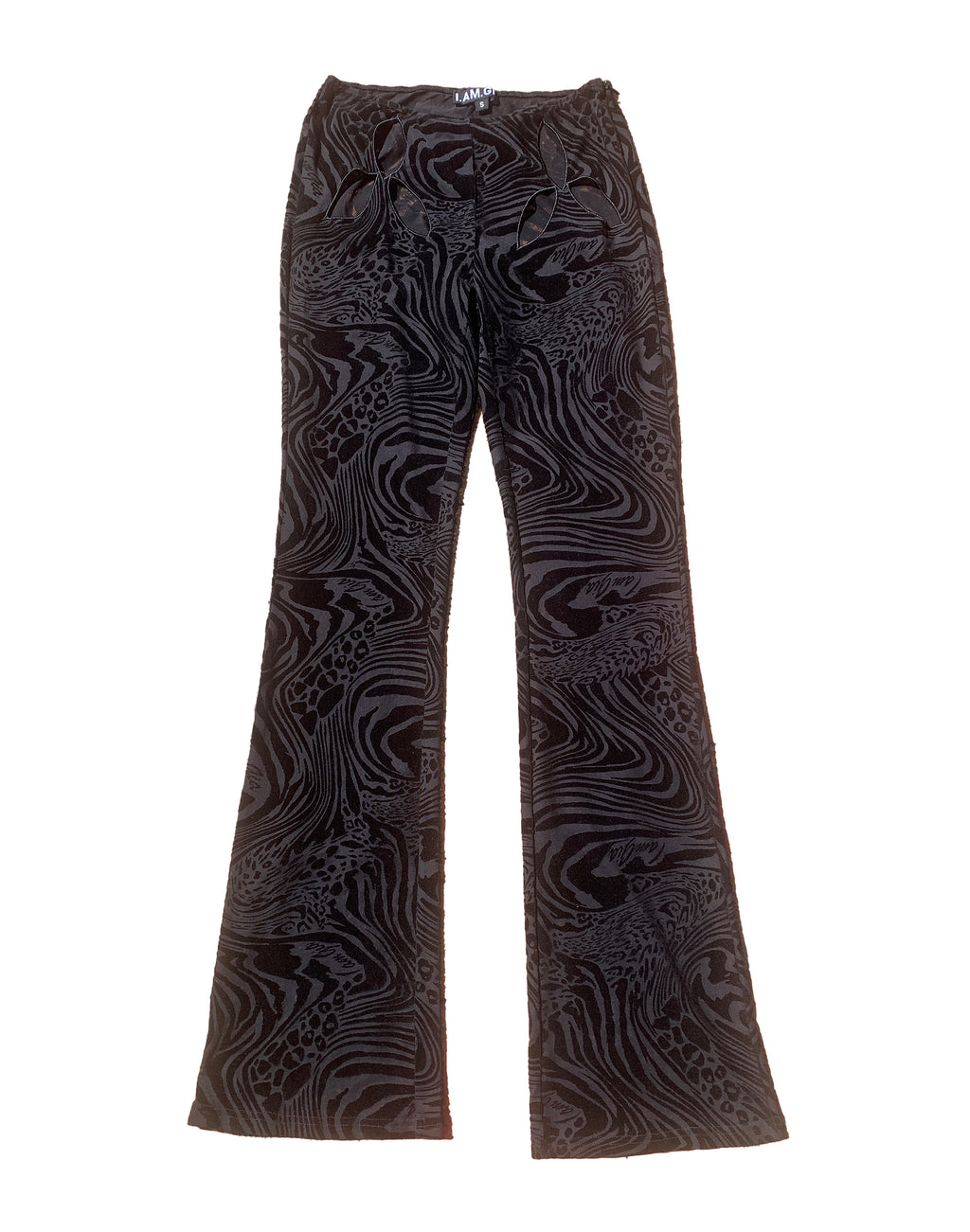 I.AM.GIA Y2K Amina Black Burnout Flared Pant- Size XS / S