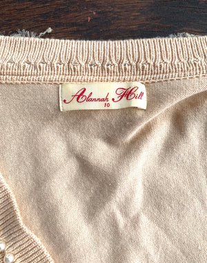 Alannah Hill Cream Frill Cardigan - Size S/M