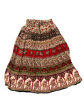 Vintage 90's Indian Cotton Elephant Skirt S/M/L