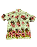 Vintage 90's Yellow Green Retro Washed Print Unisex Shirt - Size XL