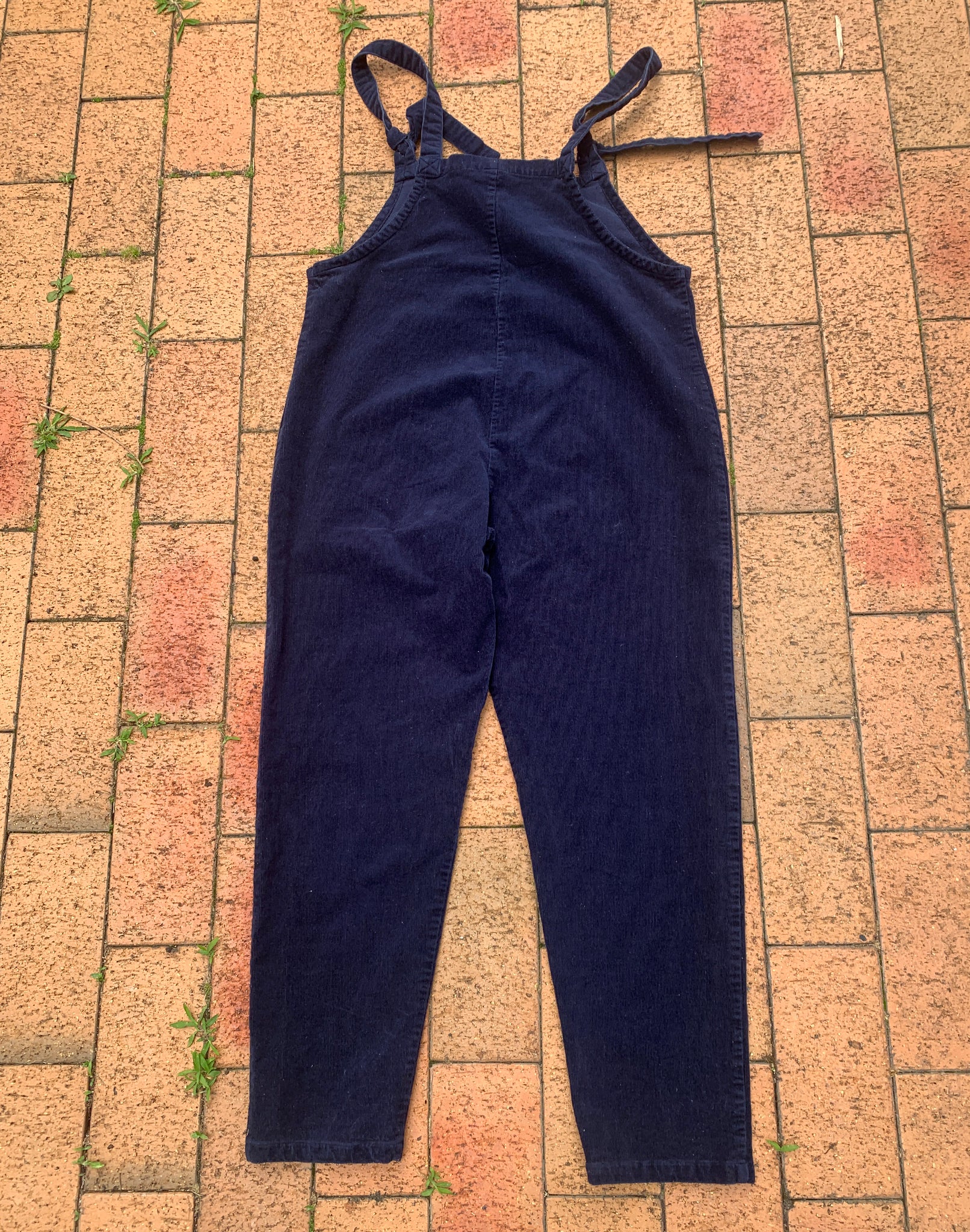 Lucy & Yak Navy Corduroy Cotton Dungarees - Size M