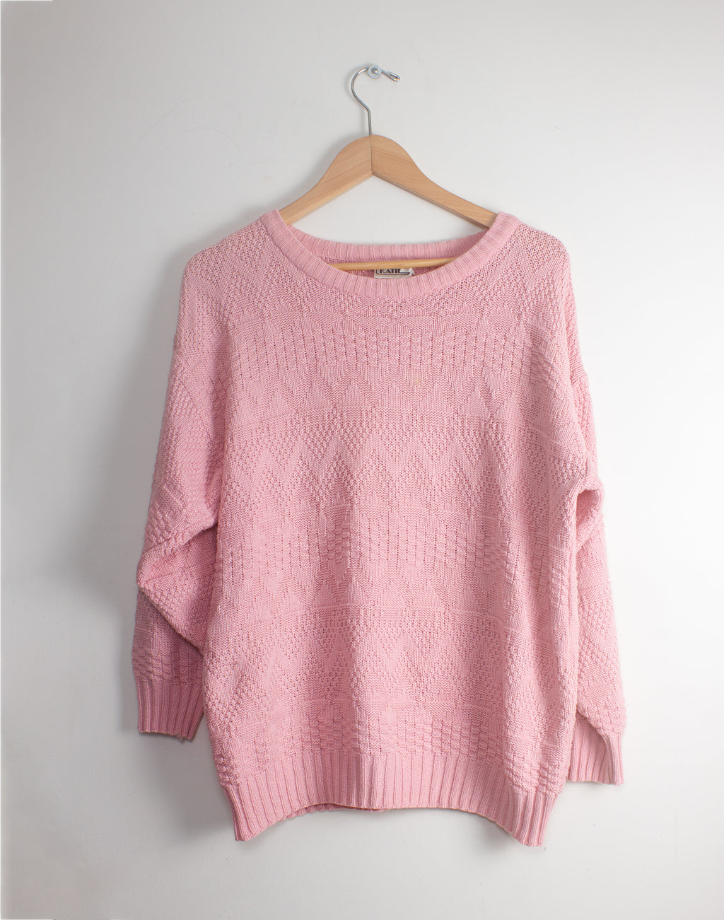 Vintage 80's Katies Pale Pink Jumper - Size S/M