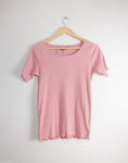 Ribbed Pink T-Shirt - Size M/L