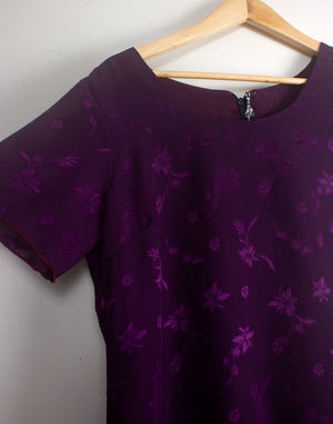 Vintage 90's Purple Satin Slouch Top - Size M/ L