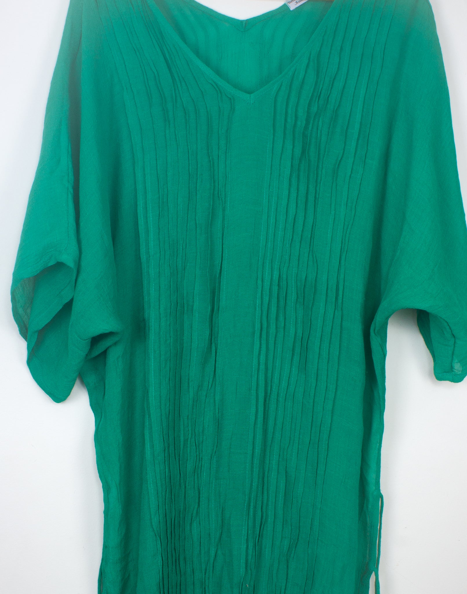 Vintage Green Smock Tunic Dress - Size M/L