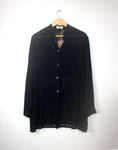 Vintage 90's Mela Purdie Black Chiffon Shirt - Size S / M