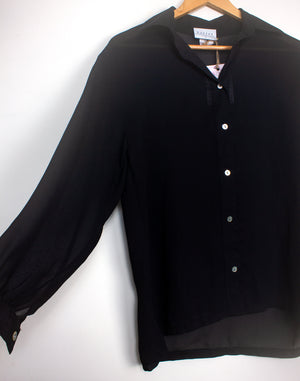 Vintage 90's Katies Black Chiffon Shirt - Size S / M