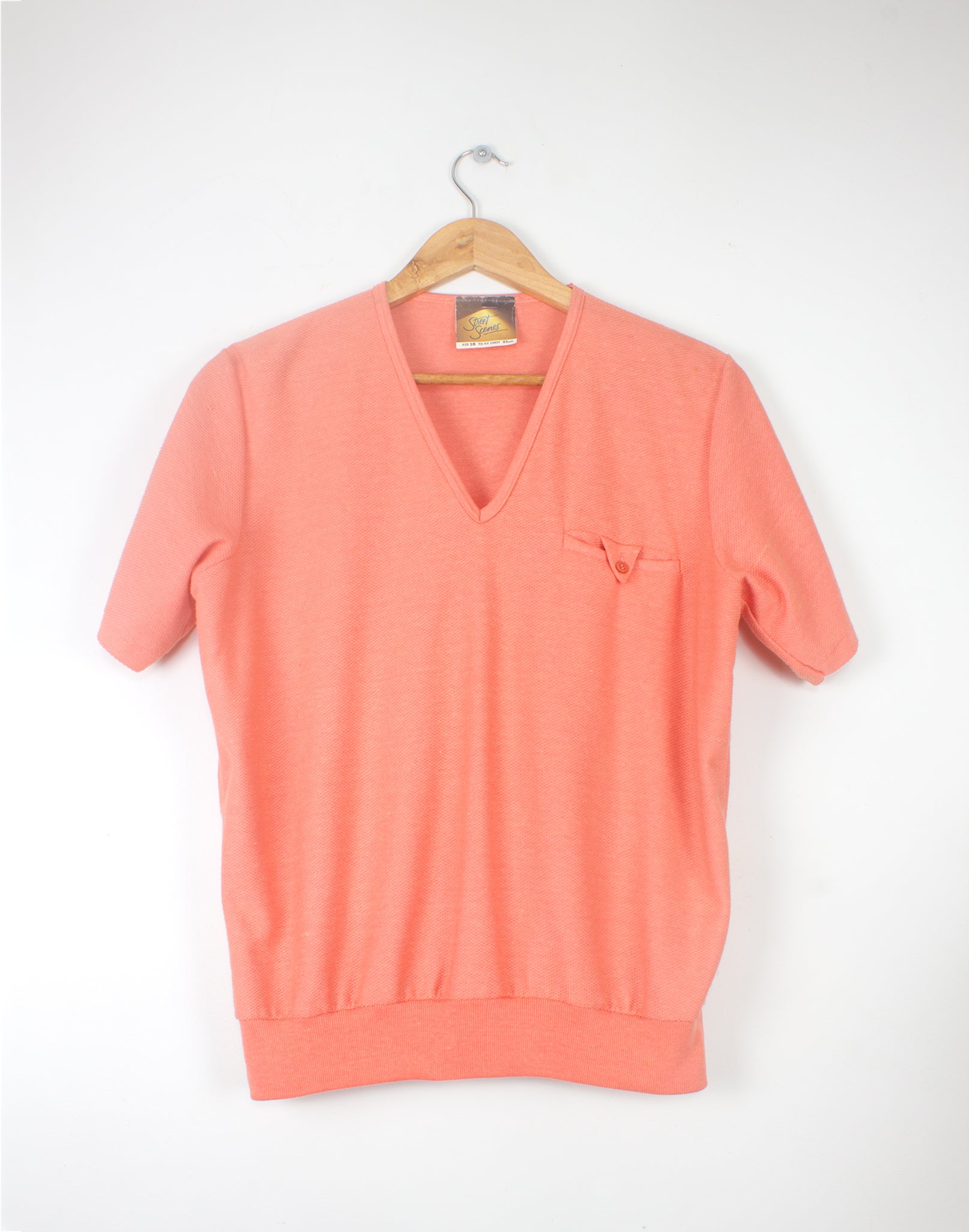 Vintage 80's Peachy Orange Sport Top - Size M / L