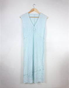 Vintage Y2K Baby Blue Linen Dress Size S/M