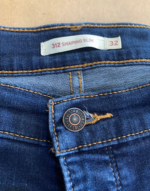 Levi's 312 Shaping Slim Jeans Indigo Blue Size 32x32
