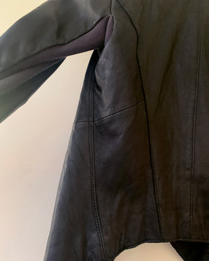 Waterfall leather sales jacket zara