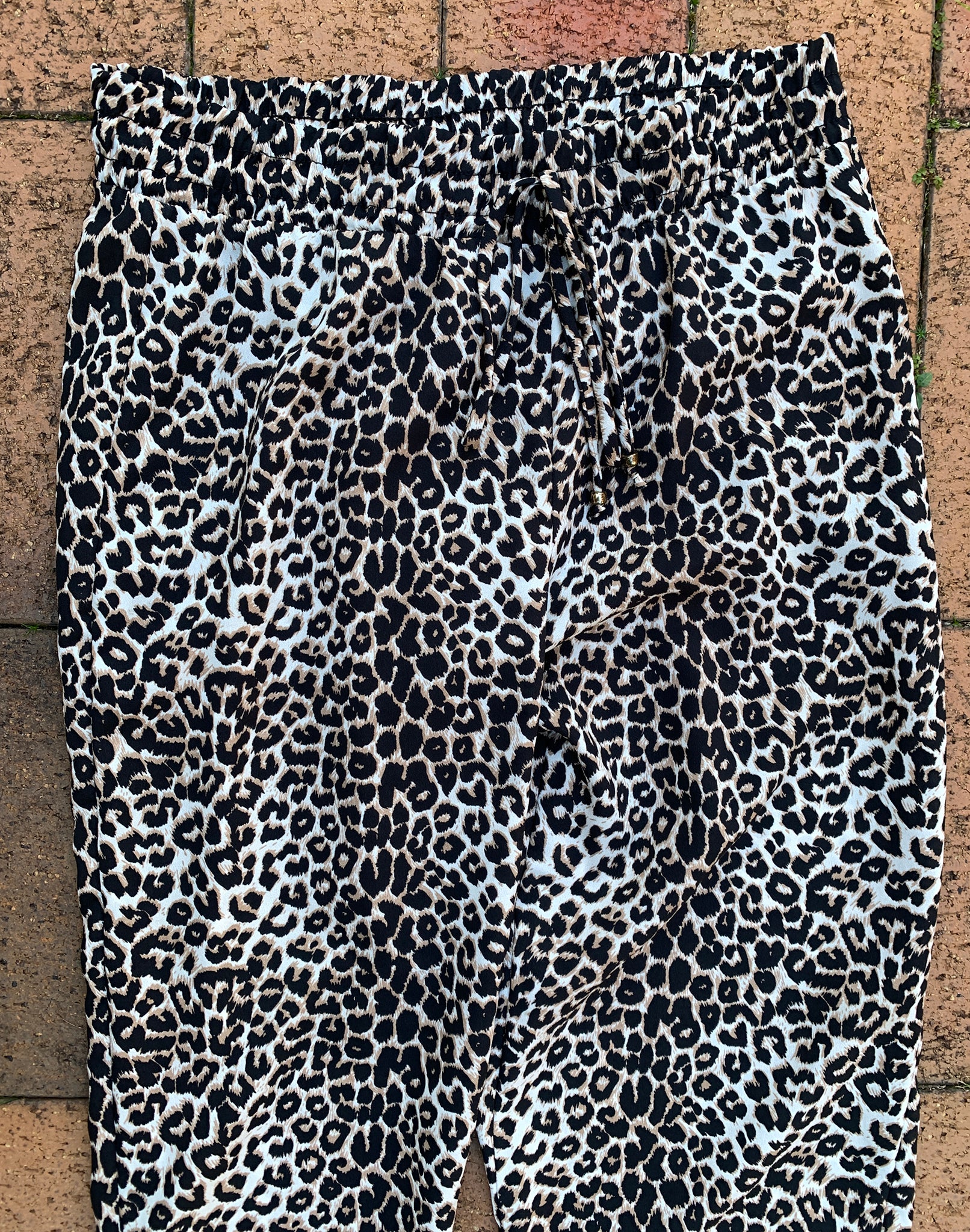 Leopard Print Guess Jogger Pant Size XS