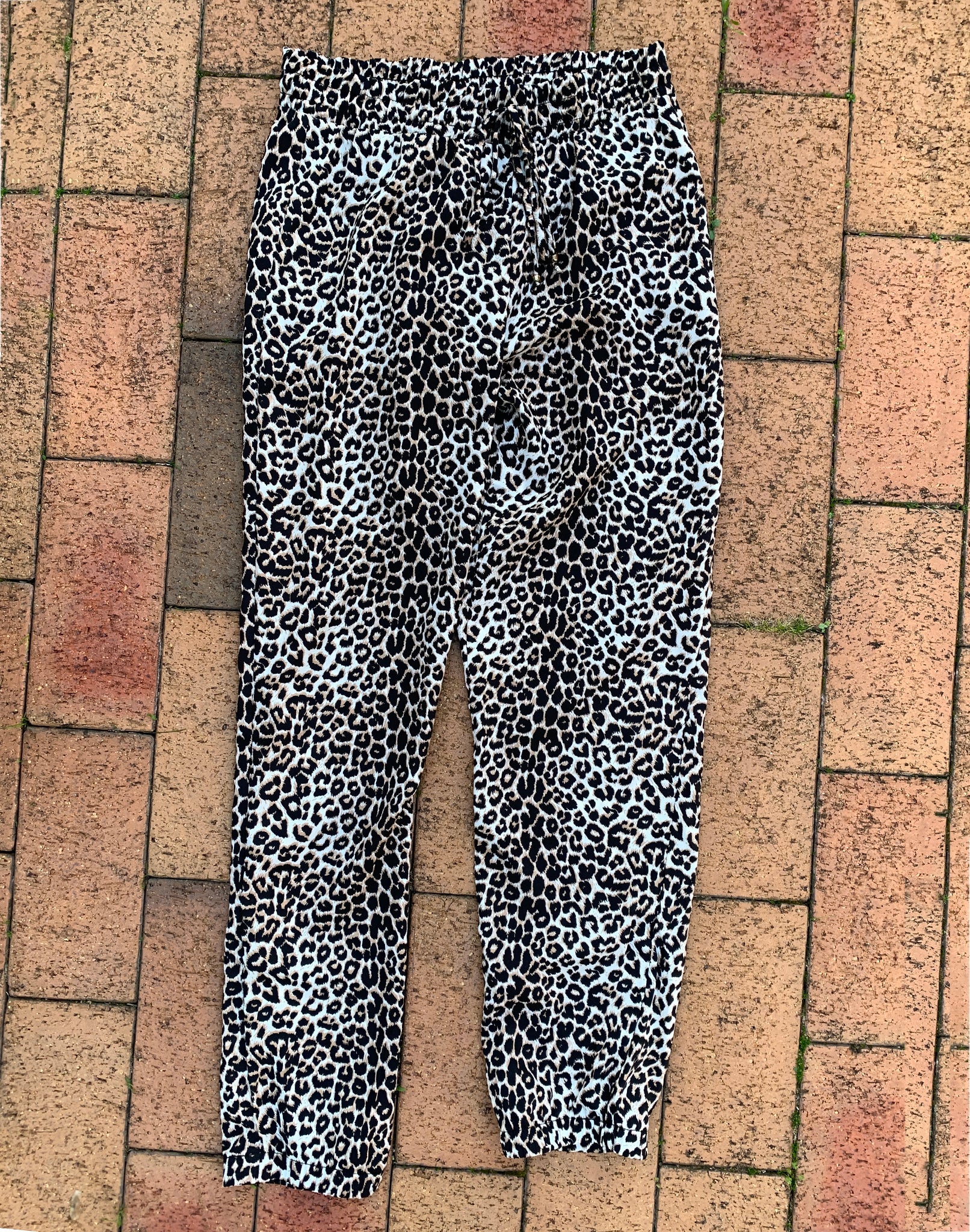 Leopard Print Guess Jogger Pant Size XS