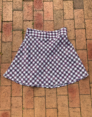 Vintage Y2K Wool Bouclé A Line Skirt - Size M/L