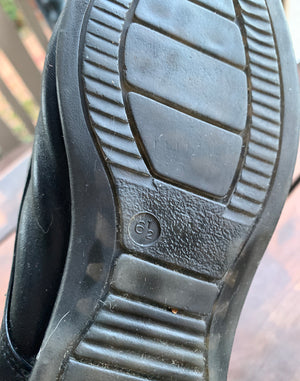 Vintage Black Leather Ankle Lace Up Boots Zak - Size 6