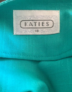Vintage 80's Katies Lightweight Linen Jacket - Size L / XL