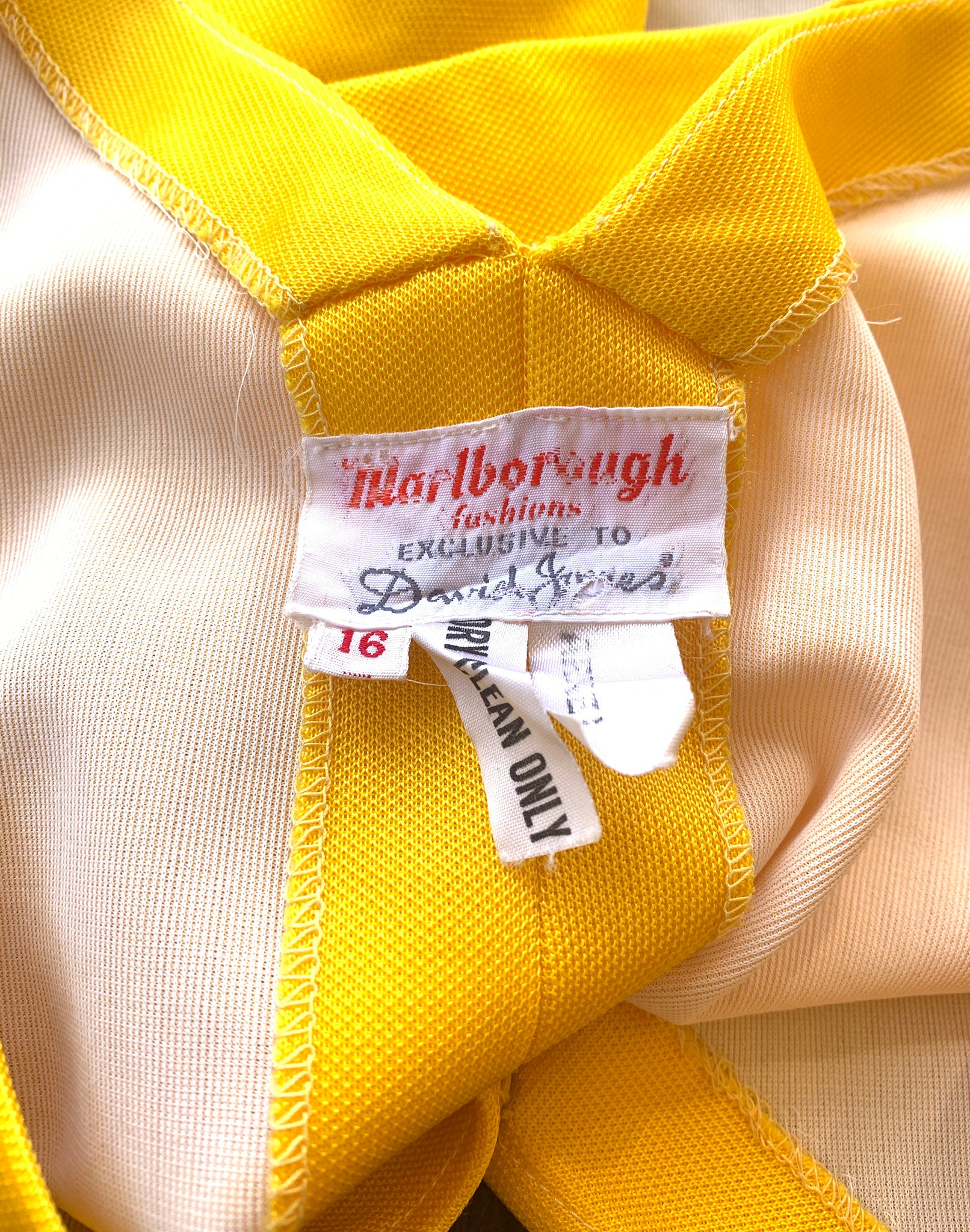 Vintage 60's Marlborough Fashions David Jones Yellow Twin Set - Size M/L