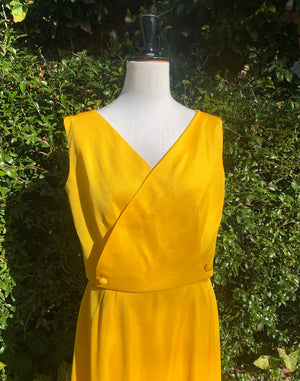 Vintage 60's Marlborough Fashions David Jones Yellow Twin Set - Size M/L