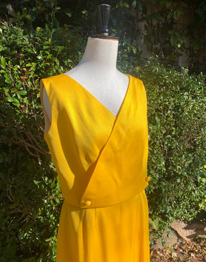 Vintage 60's Marlborough Fashions David Jones Yellow Twin Set - Size M/L