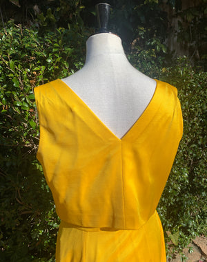 Vintage 60's Marlborough Fashions David Jones Yellow Twin Set - Size M/L