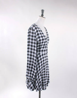 Sass Black & White Gingham Dress - Size 10 BNWT