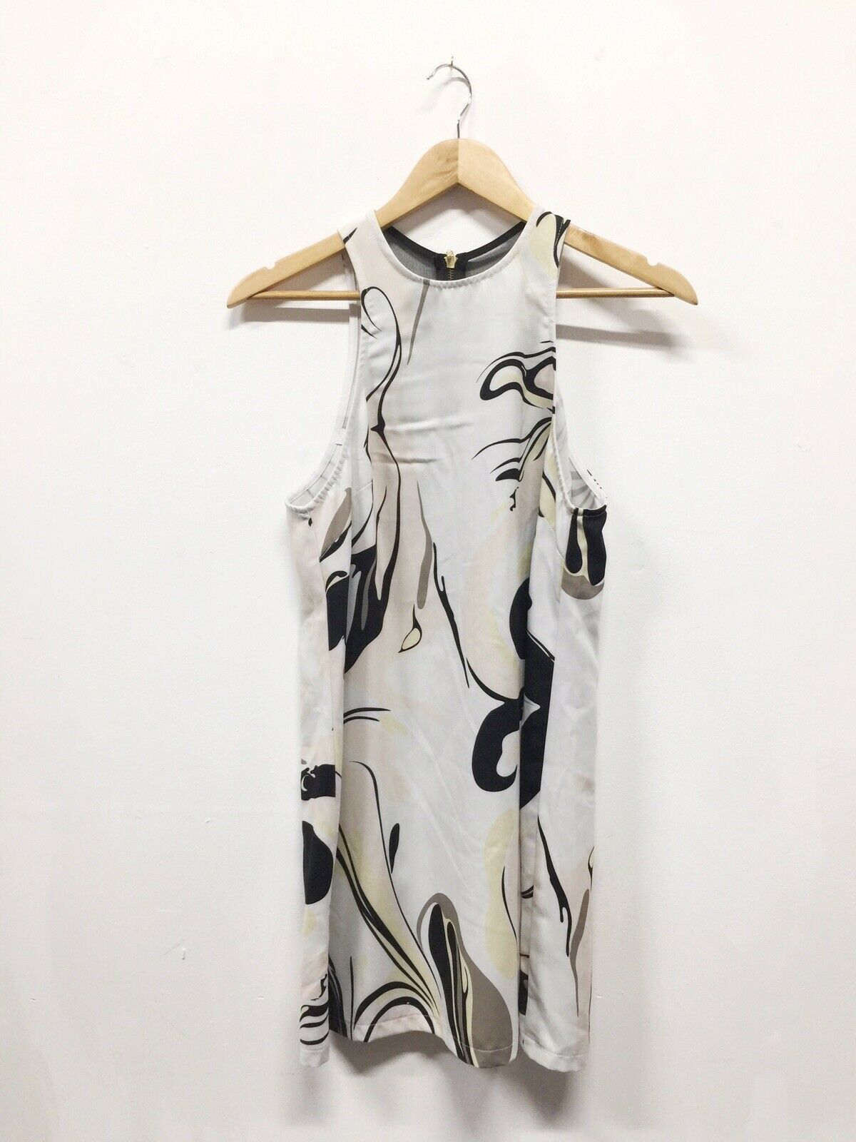 Shona Joy Swirl Zip Swing Dress - Size 12