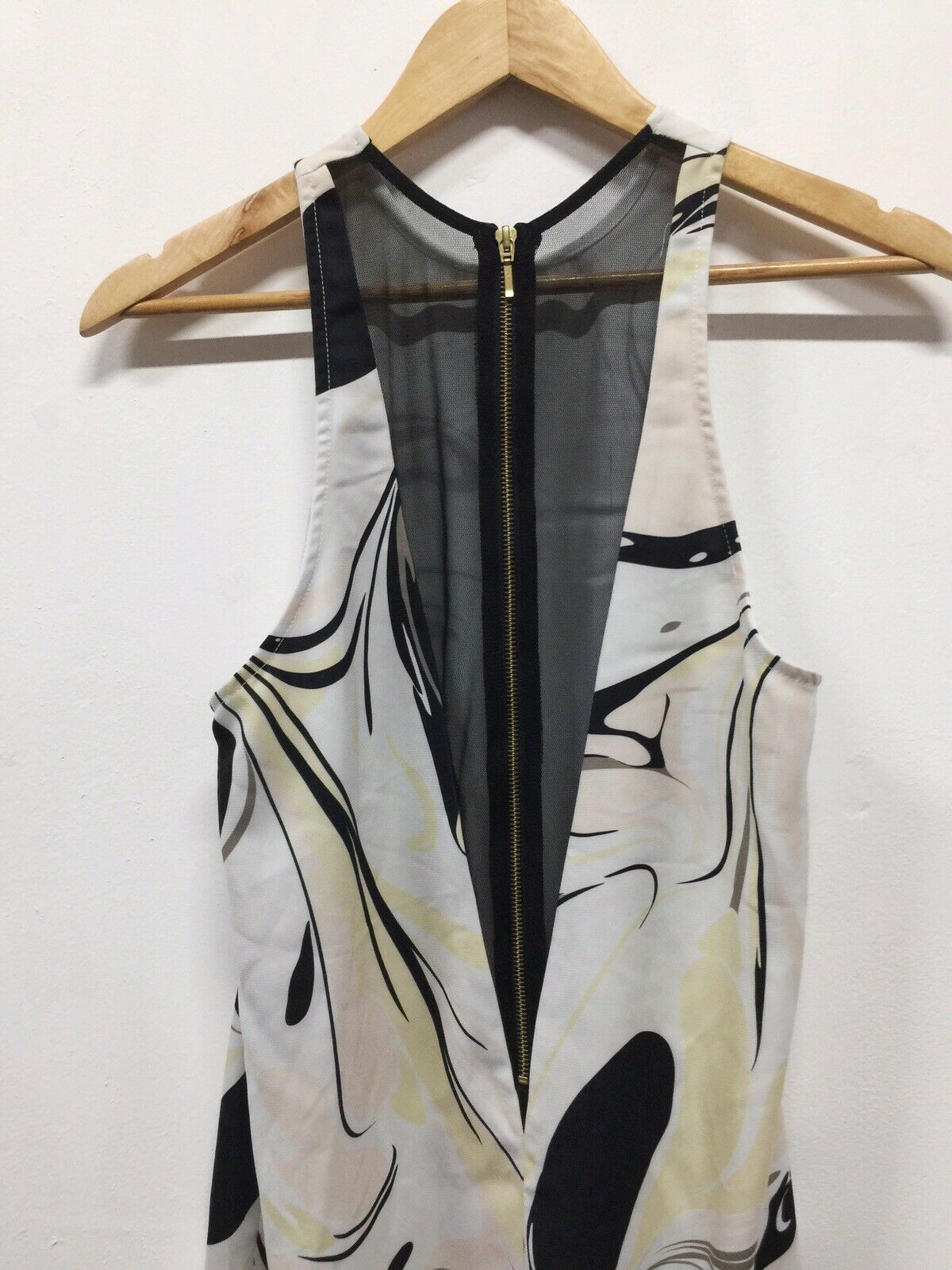 Shona Joy Swirl Zip Swing Dress - Size 12