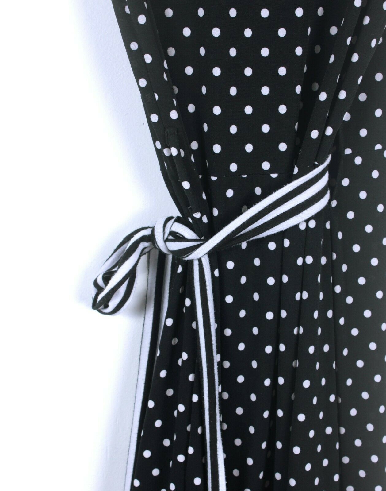 Shona Joy Black Polka Dot Wrap Dress - Size 8